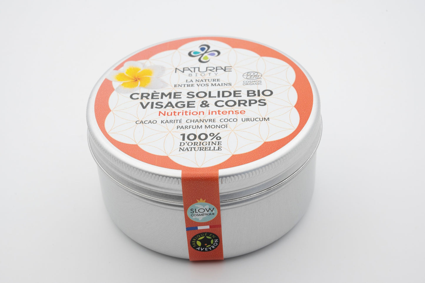 Crème bio solide visage et corps* 70 gr certifié Cosmos Organic